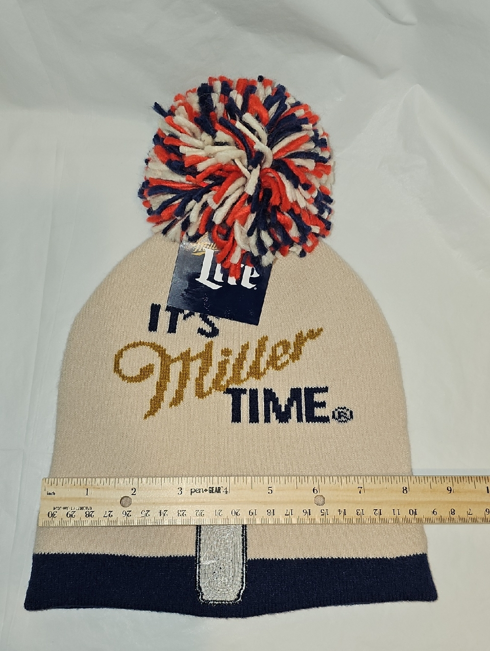 It's Miller Time Miller Lite Women’s Winter Beanie with Pom, One Size New - Picture 11 of 13
